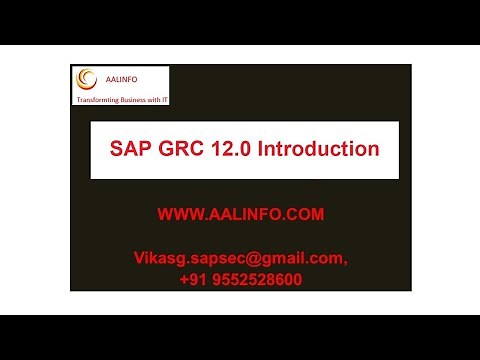SAP GRC 12.0 Introduction