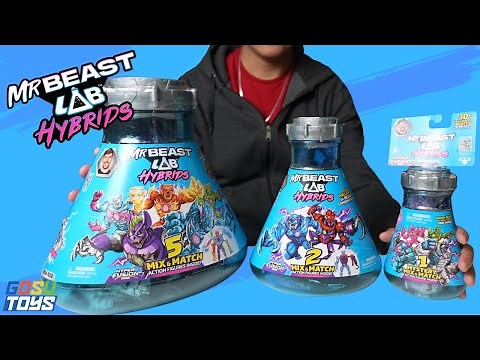 Mr Beast Lab Hybrids Hyper Fusion Mix and Match Action Figures Unboxing and Review