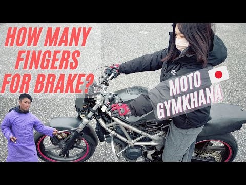 [Full English CC] Motorcycle Front Brakes: How Many Finges should be on Lever? - Motogymkhana, JAPAN