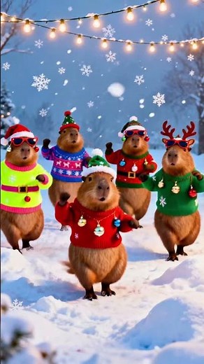 These Capybaras Are SO Ready for Christmas 😂🎄