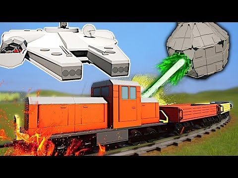 Can Star Wars Vehicles Stop a Train? - Brick Rigs Gameplay & Train Stopping