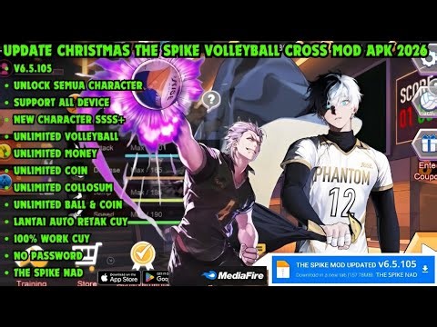 UPDATE! Download The Spike Cross 2026 V6.5.105 MOD APK (Unlock All Characters, Money, Max Level)