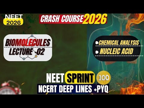 lec-2|Biomoleculs|NEET SPRINT 100|Detailed crash course|from basic|by-Anmol Sir|#education|#viral
