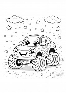 Cars Coloring Book | 25 Car Illustrations (A4 PDF Download) - Etsy Canada