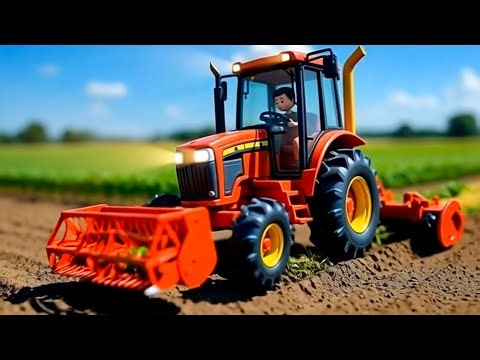 DIY Mini TracTor Harvesting in the FARM | Diy Mini Science Project | @sunfarming7533 