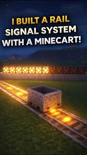 Minecraft Rail Signal System in Action! 🚦