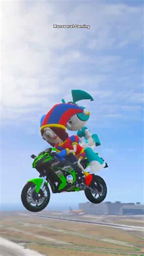 GTA 5 EPIC POMINI WON CRAZY BIKE JUMP CHALLENGE JUMP/FAILS #shorts #gta5