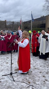 19K views · 640 reactions | Bishop Julia offers a blessing at the Christmas Eve worship service at the ICE Detention Center in Burlington. | Episcopal Diocese of Massachusetts | Facebook