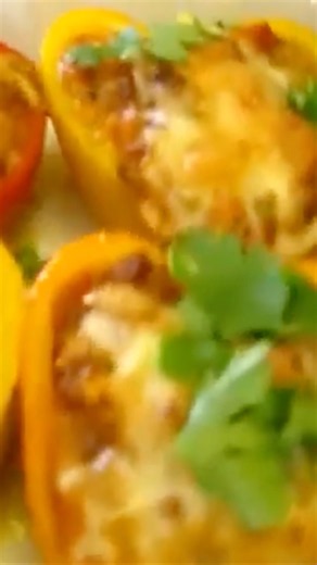 MEAT STUFFED BELL PEPPERS 🫑 So YUMMY 😋 #food #cooking #baking #mealprep #recipe #tutorial