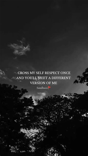 Cross My Self-Respect, Meet a New Me