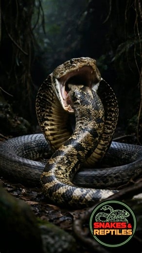 Giant King Cobra Eating Huge Python #snake #kingcobra #anaconda | Snakes and Reptiles