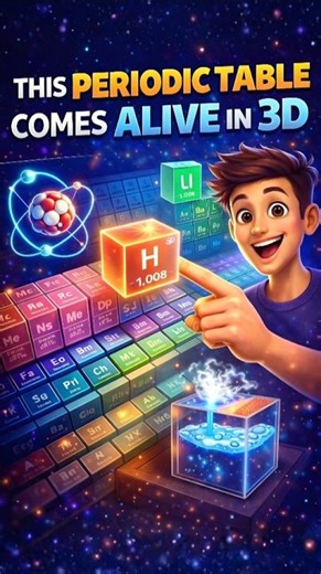 This Periodic Table Comes ALIVE in 3D 😱⚛️ #shorts #3dlearning