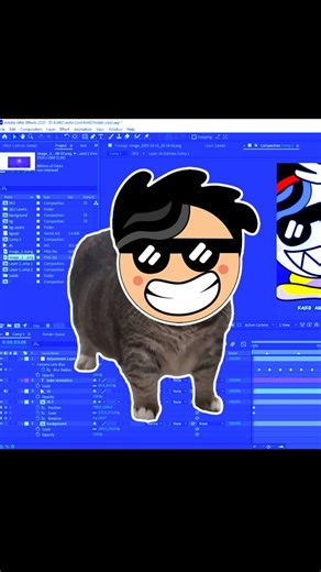 Animation ➕ After Effects ➕ Tutorial on Instagram: "💙 According to the poll, we decided to put the Behind-The-Scene 😹 And oiia 🕶️ We don't need rigs for short scenes ➕And scene compositing in After Effects is the best . #animation #animation_tutorial #kako_animation #aftereffects #behind_scene #Composite #tutorial #youtube #youtube_tutorial #animator #animeedits"