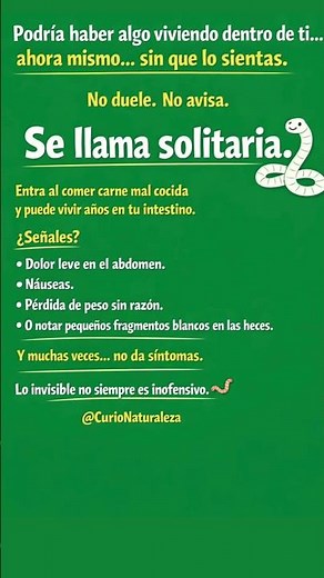 La Solitaria: El Parásito que Puede Vivir Años en Tu Cuerpo Sin Que Lo Sepas 🪱 #Solitaria #Parásitos