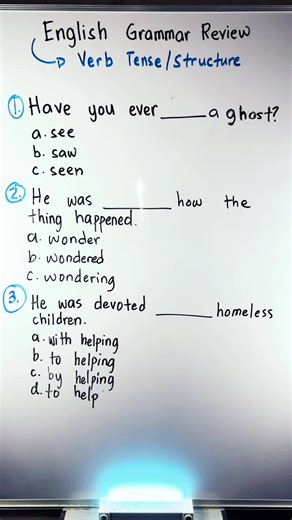 Understanding English Verb Tenses and Structures