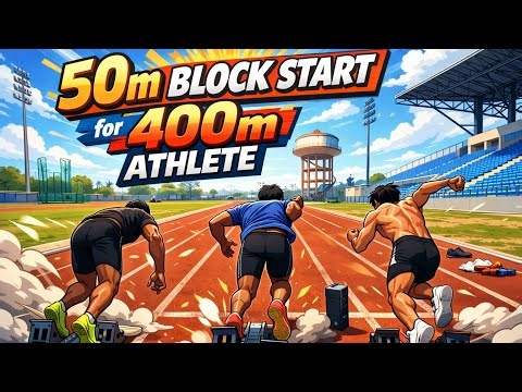 50m Block Start for 400m Athletes 🔥 Improve Your Sprint Acceleration & Race Strategy