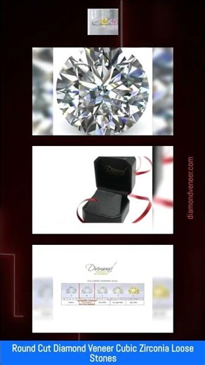 Round Cut Diamond Veneer Cubic Zirconia Loose Stones