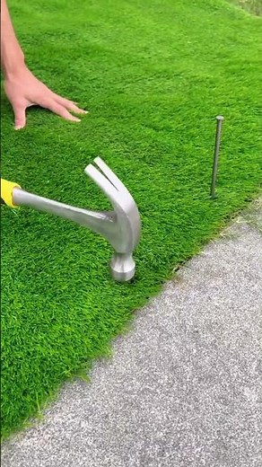 How to nail the artificial turf? #artificialturf #lawncare #nailturf
