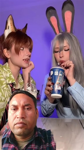 Zootopia Cosplay Drink Challenge 🐰🦊 #zootopia2 #zootopia #disney #cosplay #judyhops