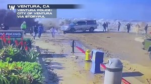 This dramatic video shows the moment a massive wave crashed onto Ventura Beach on Thursday. Eight people had to be taken to the hospital due to the incident. | WeatherNation