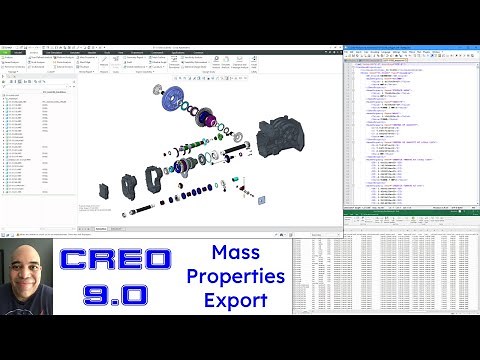 Creo Parametric 9.0 - Mass Properties Export to XML and CSV