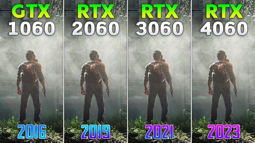 GTX 1060 vs RTX 2060 vs RTX 3060 vs RTX 4060 - Test in 8 games