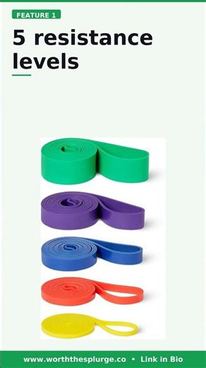 Resistance Bands Set — 5 Exercise Bands, Stackable 150 lbs