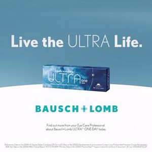 Live the ULTRA® life with Bausch Lomb’s ULTRA® ONE DAY disposable lenses. With Advanced MoistureSeal® Technology, the ULTRA® ONE DAY lenses create a moisture-rich environment while retaining up to 96% of lens moisture for long-lasting wear. Consult your Eyecare Professional or find out more at http://www.ULTRAoneday.sg. #LiveTheULTRALife #ULTRAOneDaySG #BauschandLombSG | Bausch and Lomb Singapore