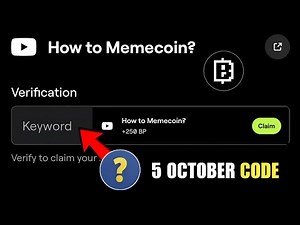 How To Memecoin? Blum Video Code | Blum Today Verification Keyword | 4-5 October How To Memecoin
