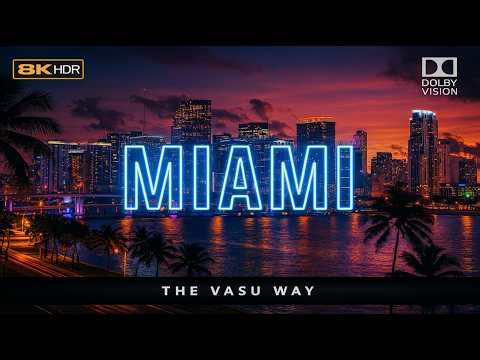 Miami 8K HDR Sky View | Stunning Beaches, Skyline & Ocean Cinematic Video 4K HDR TV