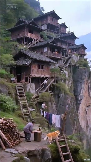 Would you dare live here? #悬崖上的温馨 #儿时记忆 #scenery #travel #nature