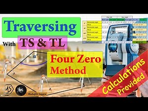 Traversing with Total Station & Theodolite | Detailed Calculations Provided | Madujith Sagara