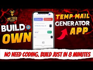 Build a Temp Mail Generator App without Coding! | MH TECH TEAM