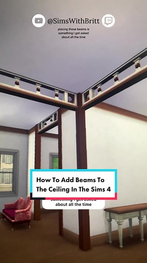 How To Add Beams (Spandrels) To The Ceiling In The Sims 4 #basegamebuild #simsstream #ts4tutorials #ts4tutorial #simsguide #sims101 #ts4housebuilding #simscreations