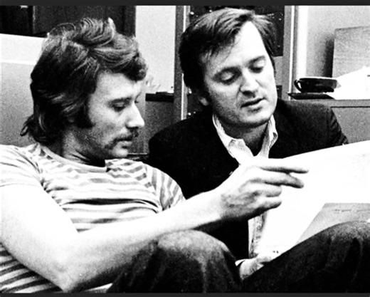 Une pensée à Philippe Labro parti rejoindre notre Johnny…🙏🌷❤️il avait écrit de très belles chansons dont « la fille aux cheveux clairs »et tant d’autres succès à notre idole des jeunes 🙏reposez en paix 🌷🎶 | Que Je T'aime Johnny .