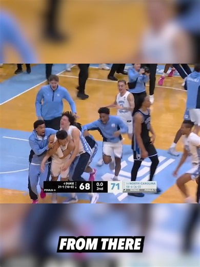 UNC Fans Storm the Court After Epic Win Against Duke
