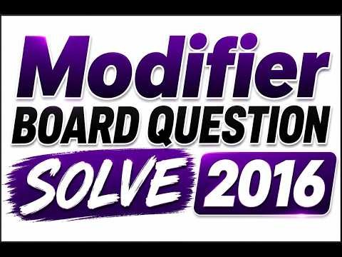 HSC - 2026 | Modifier Board Question Solve - 2016