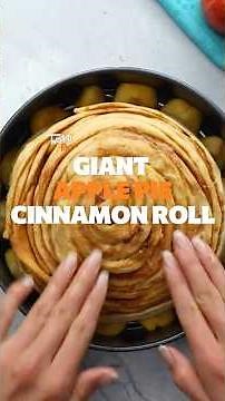 The Best Giant Apple Pie Cinnamon Roll! 🍏🌀