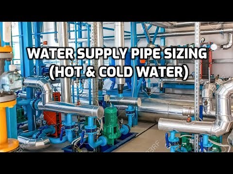 water supply system design (domestic hot and cold water pipe sizing) IPC standard, plumbing design