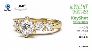KeyShot Contrast Scene Setup For 3D Jewelry Animation 360 Rendering | 3DJewels - High-Quality Digital Jewelry Design Assets