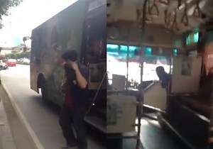Asshole driver rage-quits, evicts entire bus (VIDEO)