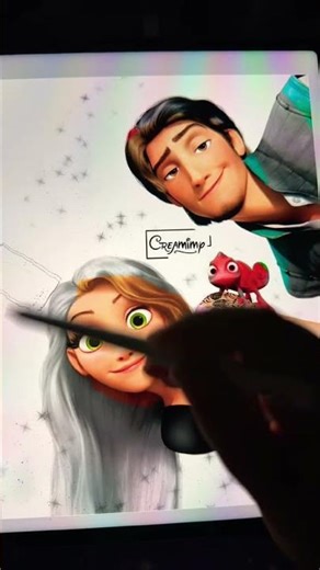 Rapunzel’s transformation #disney #art #digitalart #glowup #shorts #shortvideo #teamzita