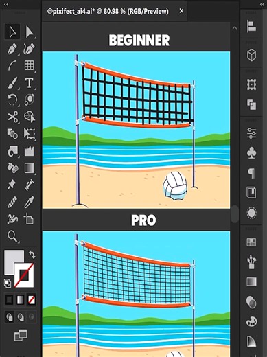 Adobe illustrator - Create Volleyball Net Bar Like a Pro #adobe #graphicdesign #adobeillustrator #illustrator #fyp