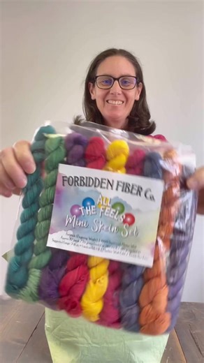 Just a little yarn, a bag, and poof—a cowl! Don’t ask me how. 🧙‍♀️🧶✨ Tag someone who needs to believe in knitting magic. Yarn: All the Feels Mini Skein Set and Core Memory. Project Bag: Delusional Project Bag Pattern: Core Memory Cowl (a free pattern!) All by Forbidden Fiber Co! #forbiddenfiberco #handdyedyarn #indiedyersoftiktok