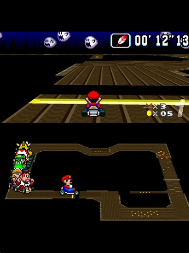 Super Mario Kart Ghost Valley 1 Super Mario Kart is a kart racing video game developed and published by Nintendo for the Super Nintendo Entertainment System. Released in 1992, it marked the beginning of the long running Mario Kart series and introduced a new style of competitive racing. The game was directed by Shigeru Miyamoto and took advantage of the SNES Mode 7 graphics to create a sense of depth and rotation on the racetracks. The game features characters from the Mario franchise, including