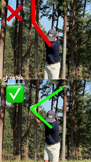 BACKSWING Positions ✅ Creating correct wrist hinge in your backswing is essential to setting the club and ensuring a powerful & consistent strike. Creating an L shape on the way back is a great visual for understanding how to set your wrists and rotate the shoulders during your backswing. SAVE this video to check your own backswing positions and SEND to your golfing pals! #golftips #golfswing #golfswingtips #golfer #golfcoach