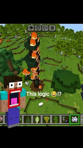 trees 🌳🌴 logic 😂🤔🤣⁉️ #minecraft #logic #shorts