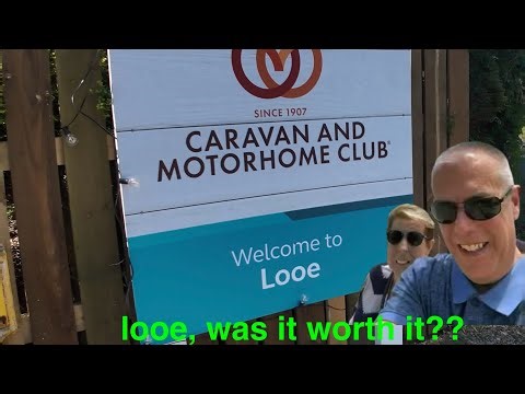 Quick tour of Looe caravan and motorhome club site & walk down to Looe with spectacular views