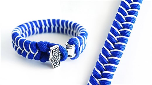 Mjolnir Thor’s Hammer Stitched Fishtail Paracord Bracelet Tutorial