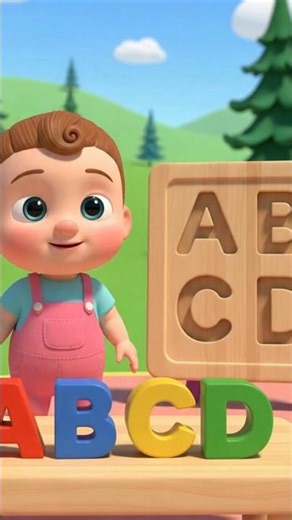 ABC Song for Kids (A-D) | Fun Alphabet Nursery Rhyme | ABCD Learning Song #abcd #kidssongs #shorts